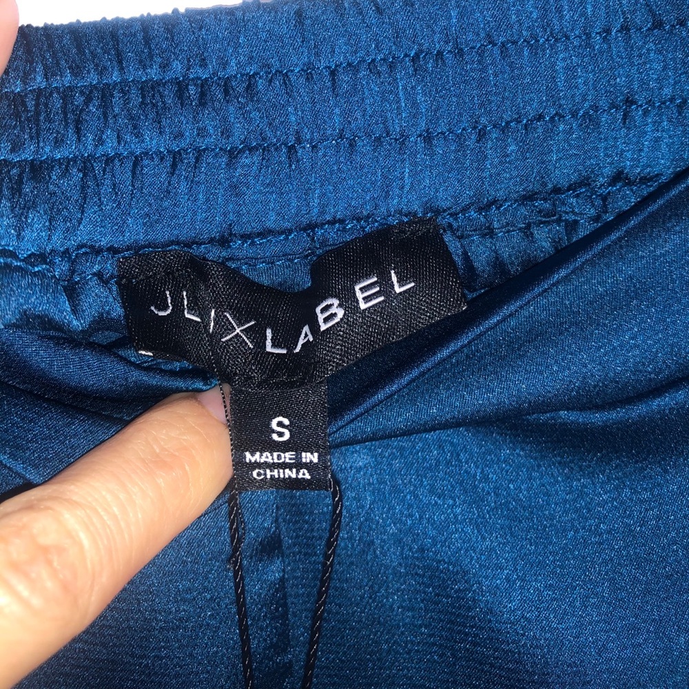 JLUXLABEL tapered teal fancy pants size S